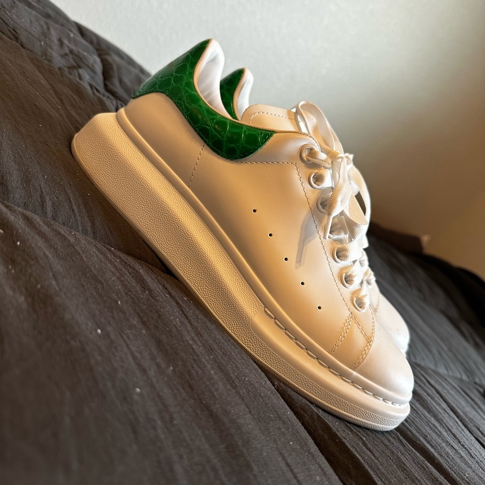 Alexander McQueen Oversized Sneaker 'Chrome Green Crocodile